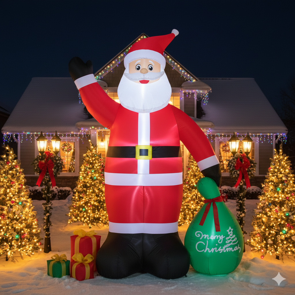 11,8 FT Weihnachtsmann Aufblasbar LED