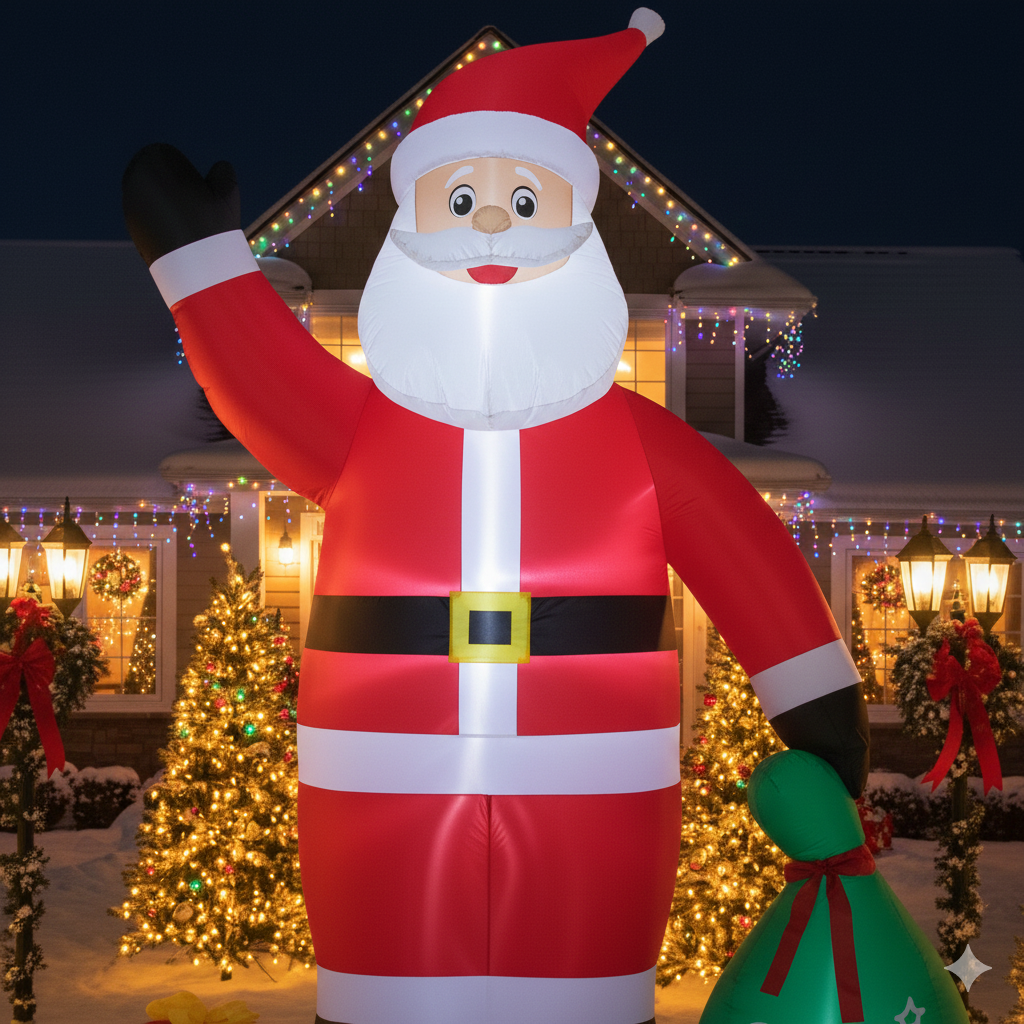 11,8 FT Weihnachtsmann Aufblasbar LED