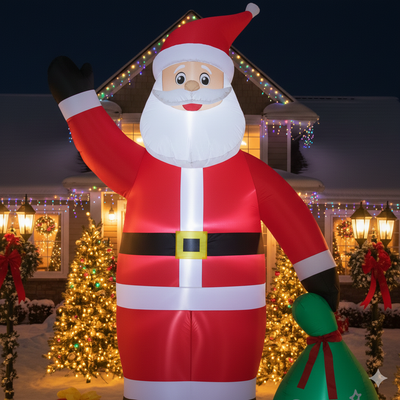 11,8 FT Weihnachtsmann Aufblasbar LED
