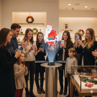 🌟 Hologram Fan 3D – Weihnachtsmagie in 3D